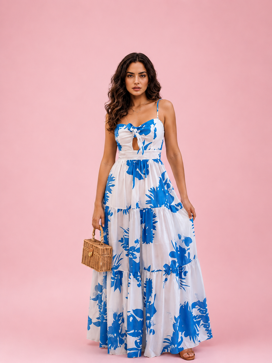 Cut-Out Sweetheart Neck Maxi Dress