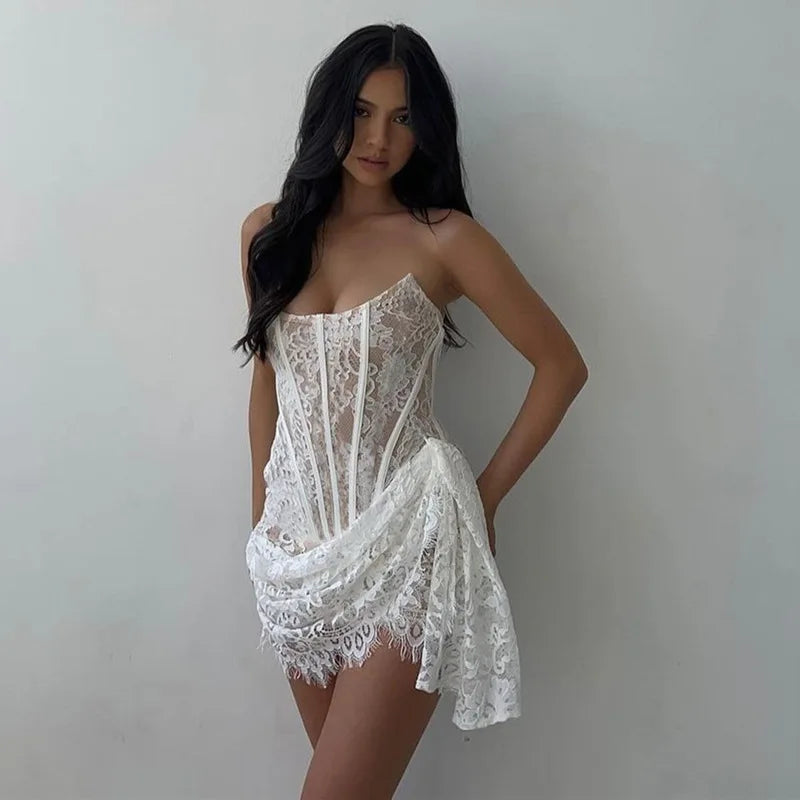 White Lace Birthday Dress
