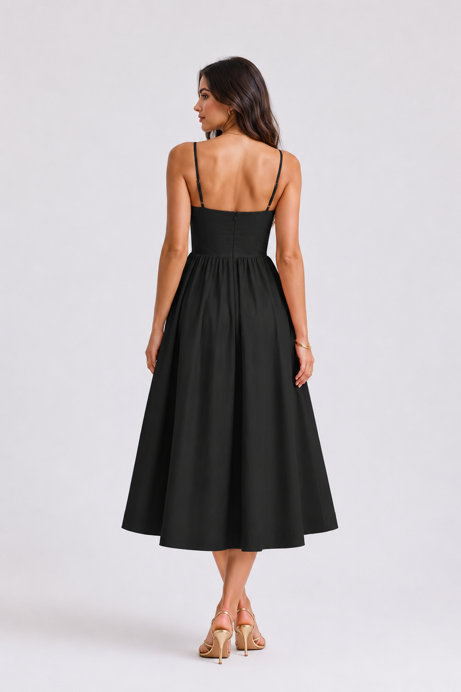 Floral Print Spaghetti Strap Midi Dress