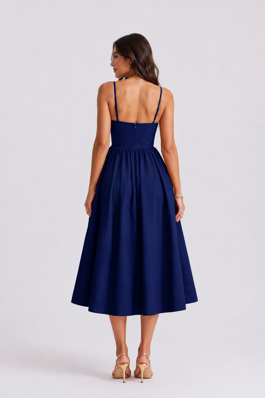 Floral Print Spaghetti Strap Midi Dress