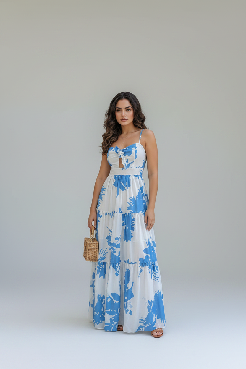 Cut-Out Sweetheart Neck Maxi Dress