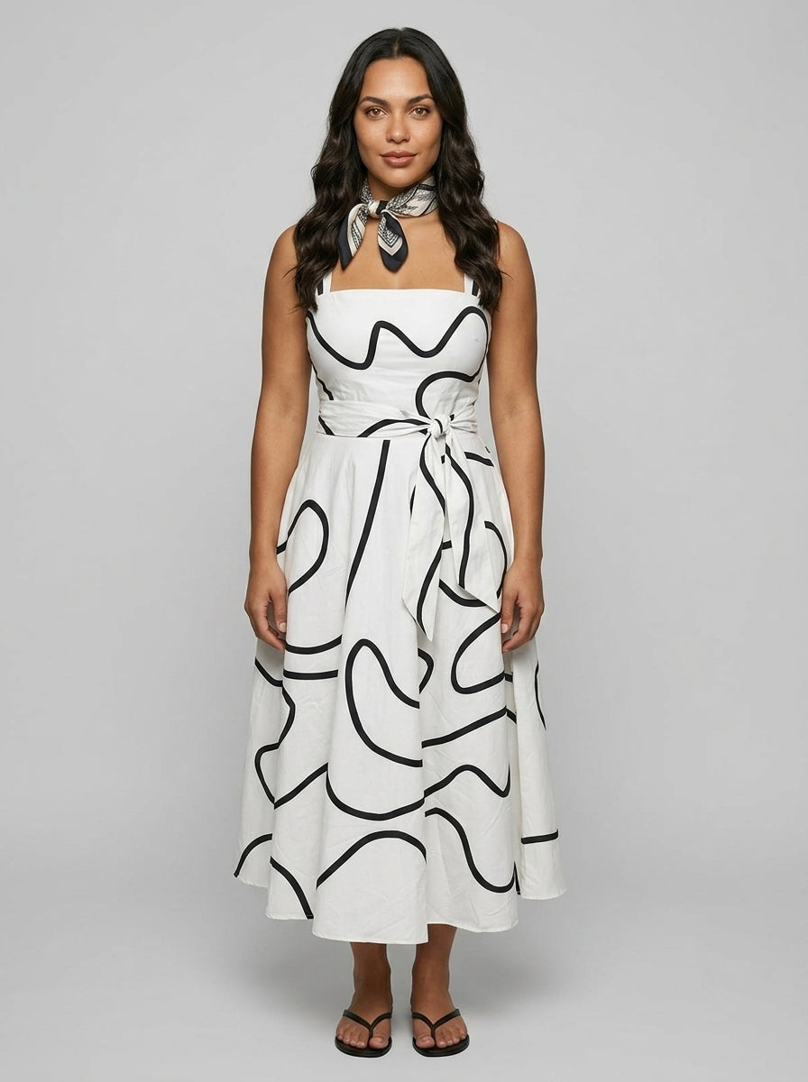 Midi Dress — On Model - Neutral | Generated by Modelize